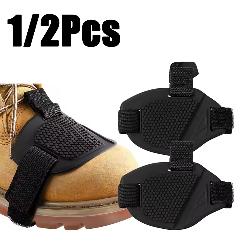 Motorcycle Gear Boots - 1/2 個オートバイシフトパッドギアシューカバー耐久性のある軽量ブーツプロテクター調節可能な乗馬用オートバイアクセサリー