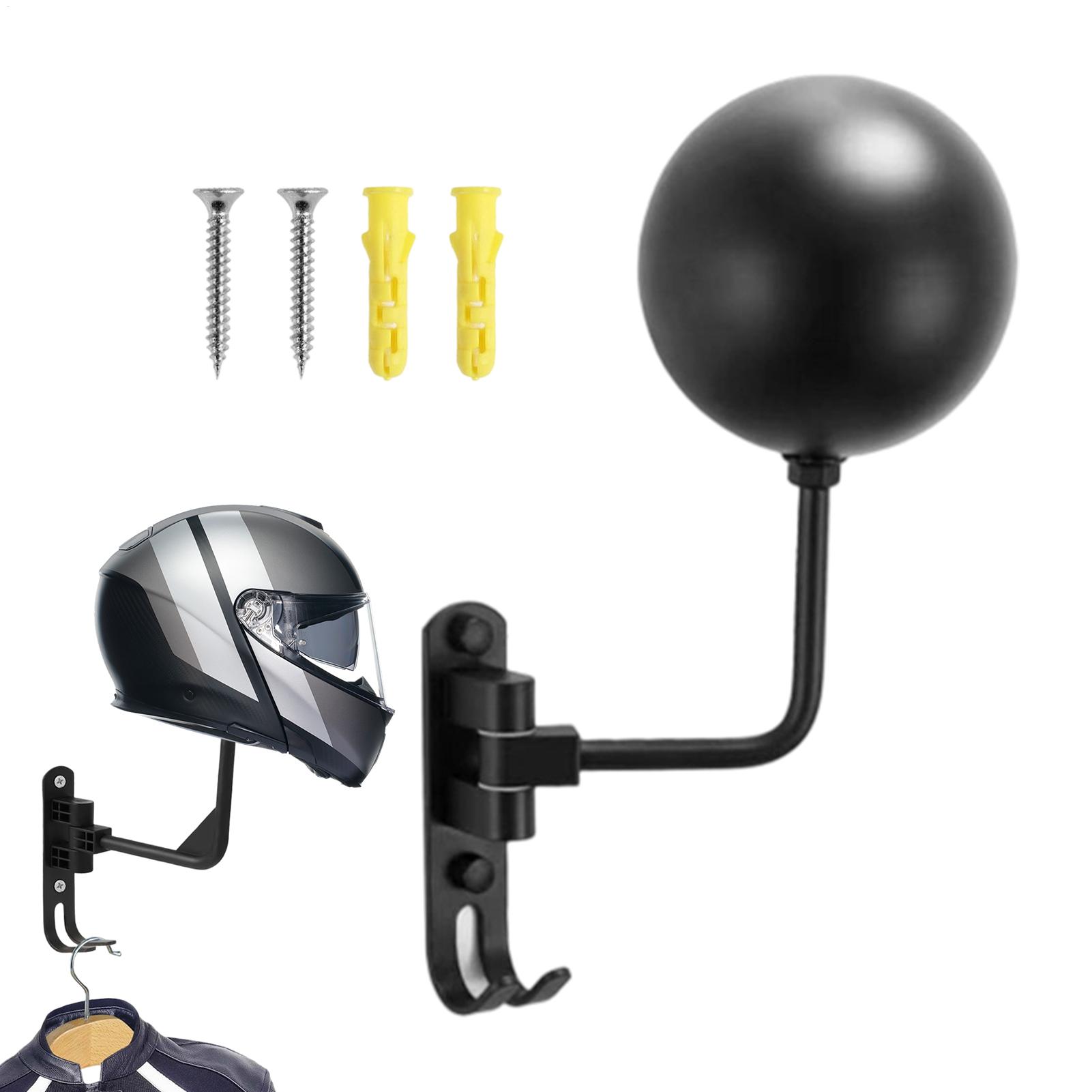 Motorcycle Gear Organizer - オートバイヘルメットラック壁掛けオーガナイザースタンドヘルメットマウント壁掛け式家庭用寝室リビングルームガレージギア衣類用