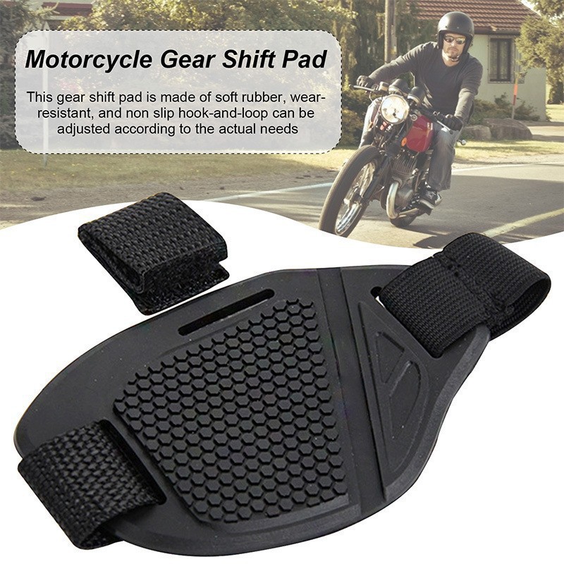 Motorcycle Gear Boots - オートバイギアシフトパッドユニバーサル滑り止め耐摩耗性ゴム製シフターシューズプロテクター調節可能なバイクブーツガードカバー