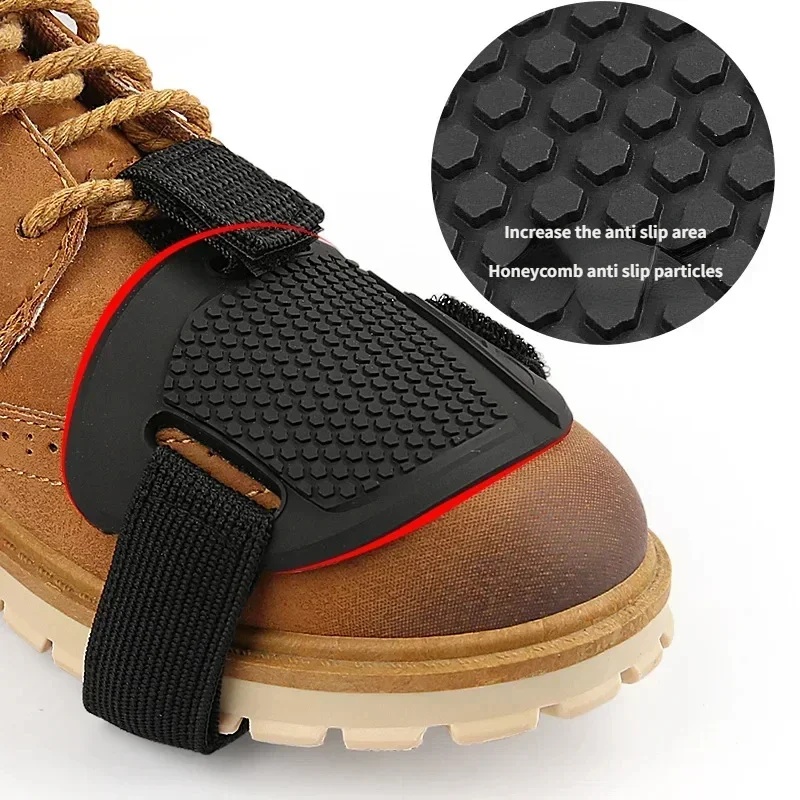 ゴム製オートバイシフトパッドバイク滑り止めギアシューズカバー - Motorcycle Gear Boots のレビューと価格