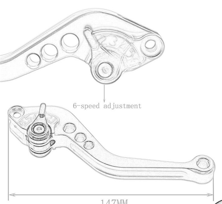 オートバイ用の調整可能なブレーキクラッチレバー,ロゴ付き,C - Motorcycle Gear Logo のレビューと価格