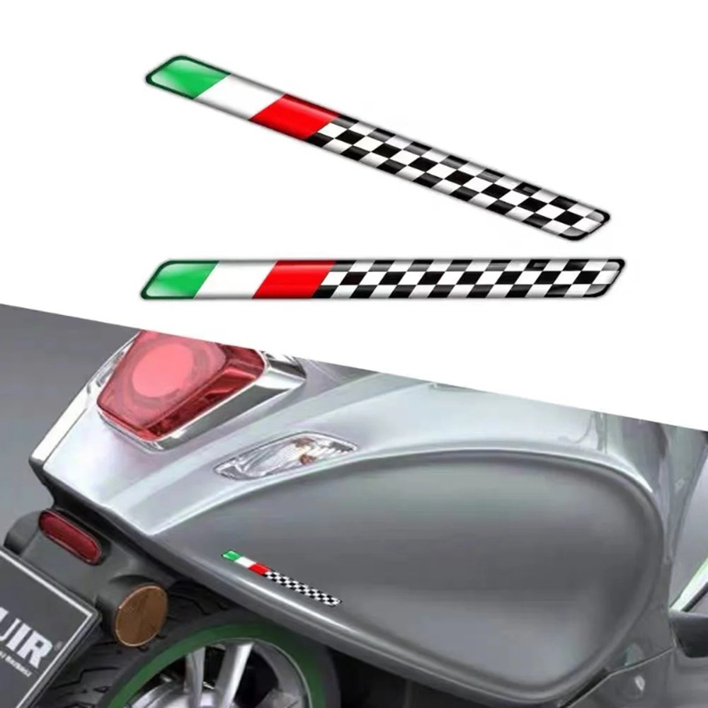 3D ゲルイタリア国旗車のステッカーベスパスクーターオートバ - Motorcycle Gear Logo のレビューと価格