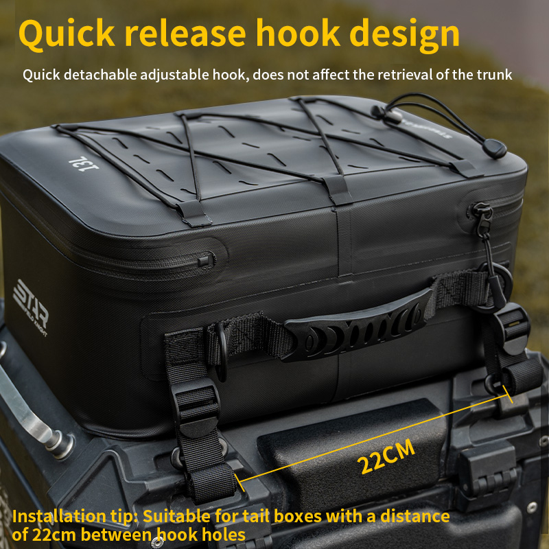 SFKユニバーサル13Lブラックバイクバッグ防水リアシートア - Motorcycle Gear Organizer のレビューと価格