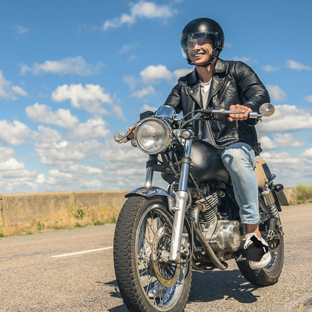 オートバイシューズプロテクター 調節可能な黒色TPUギアシフ - Motorcycle Gear Boots のレビューと価格